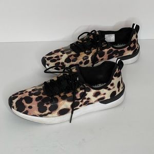 Cheetah print tie sneakers